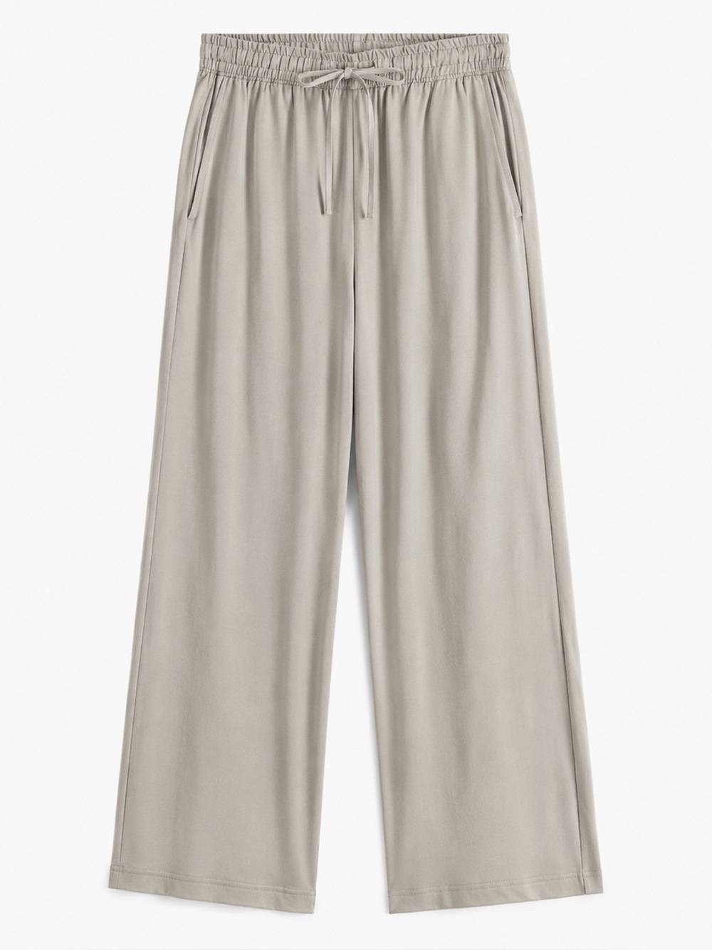 Pact ORGANIC COTTON Wide Leg Drawstring Pants - Beige